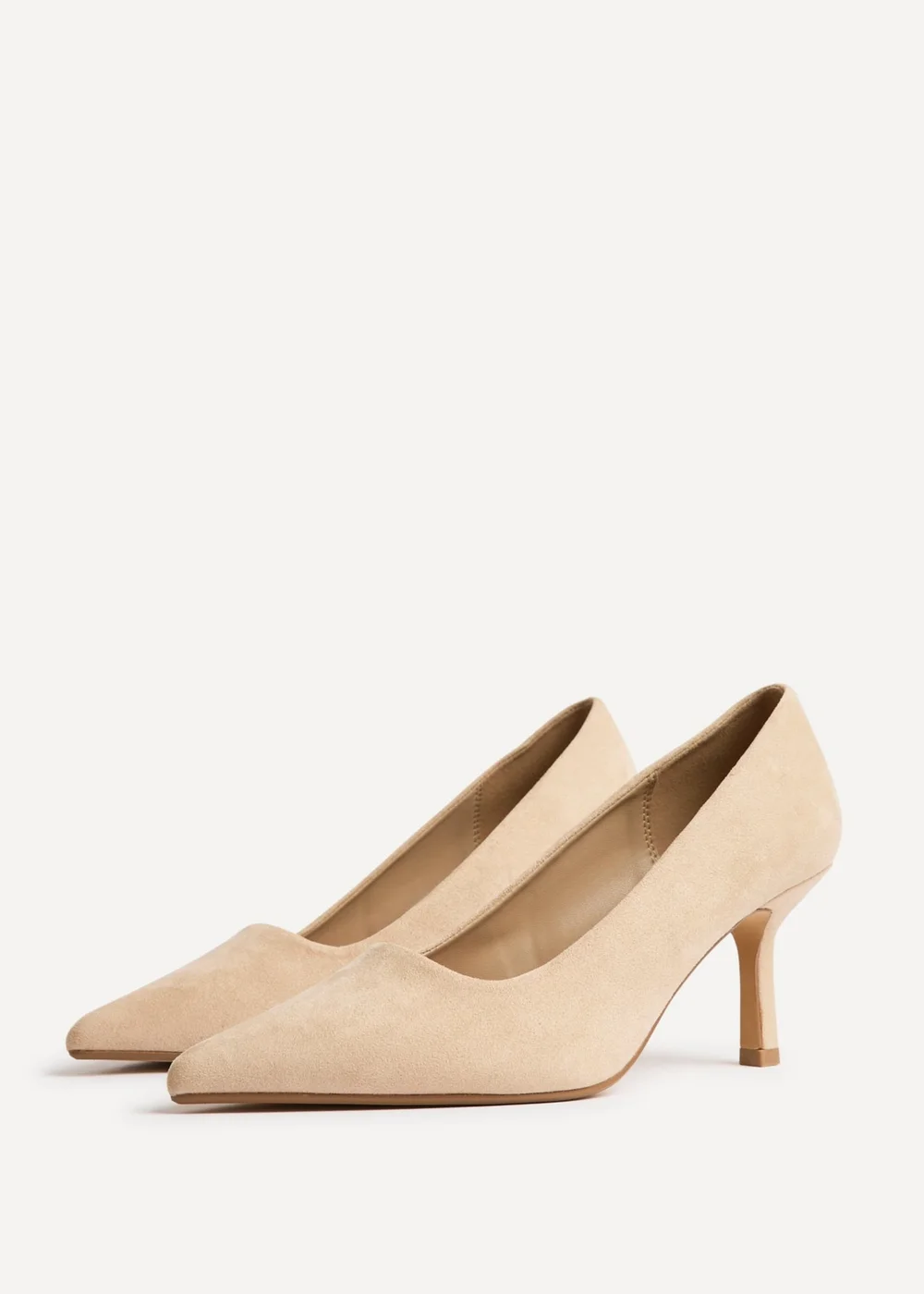 Linzi Aim Wide Fit Nude Faux Suede Court Heels - 4 Image 5