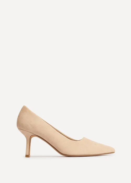 Linzi Aim Wide Fit Nude Faux Suede Court Heels - 4 Image 2
