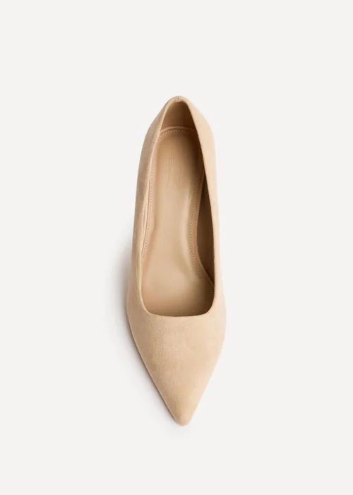 Linzi Aim Wide Fit Nude Faux Suede Court Heels - 4 Image 4