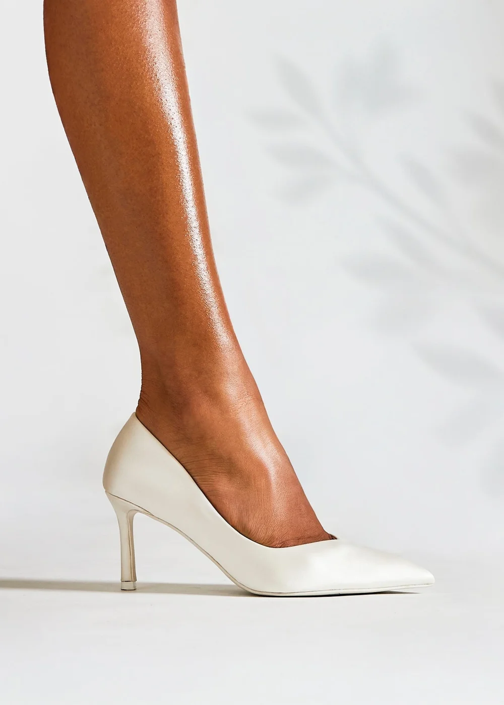 Linzi Classic Bridal Ivory Satin Court Heels - 8 Image 1