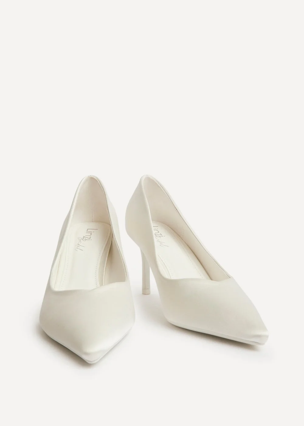 Linzi Classic Bridal Ivory Satin Court Heels - 8 Image 3