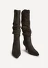 Linzi Esteem Grey Kitten Heel Long Boots - 3 Image 3