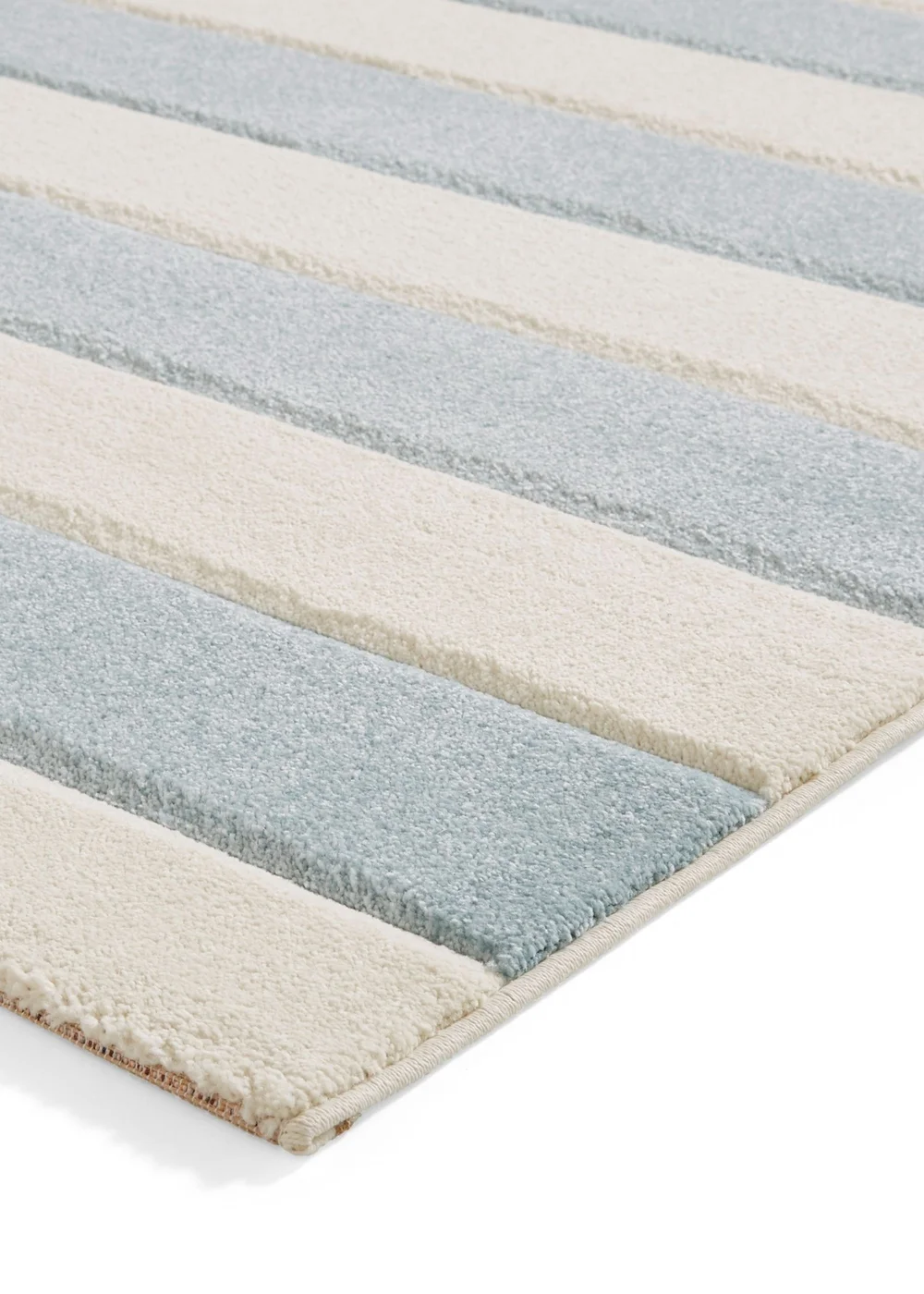 Catherine Lansfield Cove Stripe Blue Rug 120 x 170cm - 80 x 150 Image 4