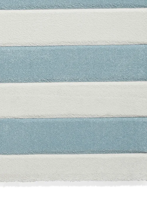 Catherine Lansfield Cove Stripe Blue Rug 120 x 170cm - 80 x 150 Image 3