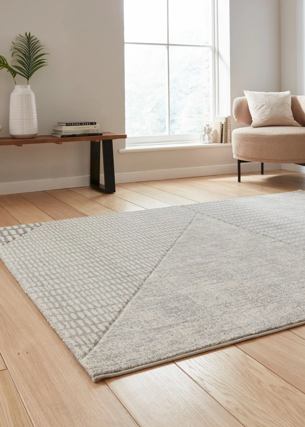 Catherine Lansfield Larsson Grey Rug 120 x 170cm - 80 x 150 Image 2