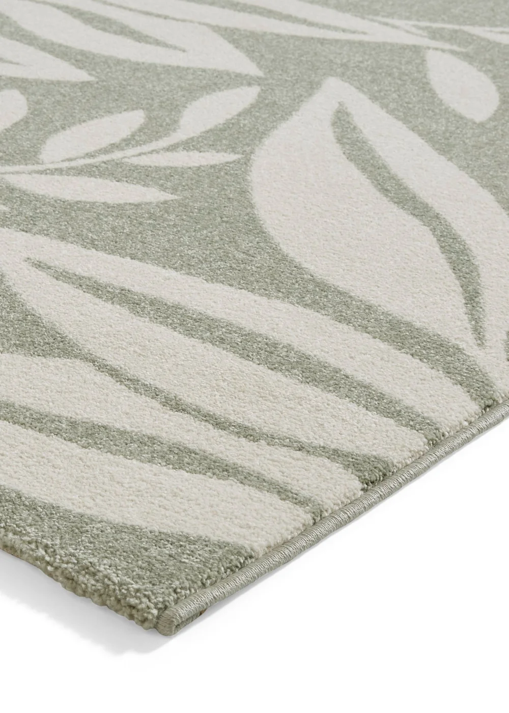 Catherine Lansfield Sorrel Leaves Sage Green Rug 160 x 230cm - 120 x 170 Image 4