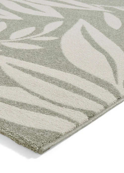 Catherine Lansfield Sorrel Leaves Sage Green Rug 160 x 230cm - 120 x 170 Image 4