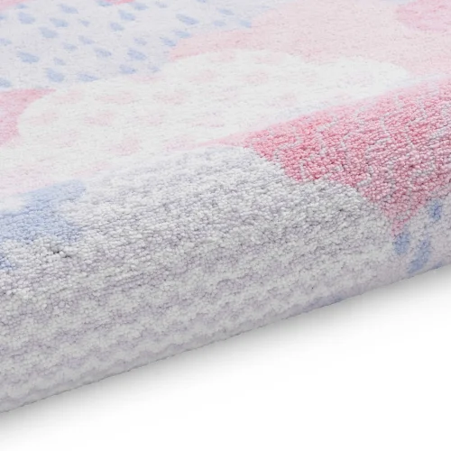 Catherine Lansfield Soft As A Cloud Pink Washable Rug 120 x 170cm - 80 x 150 Image 5