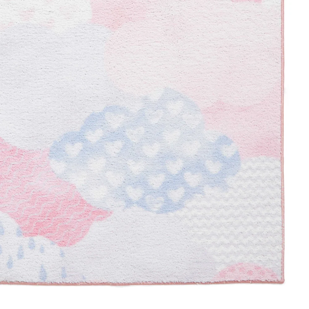 Catherine Lansfield Soft As A Cloud Pink Washable Rug 120 x 170cm - 80 x 150 Image 3