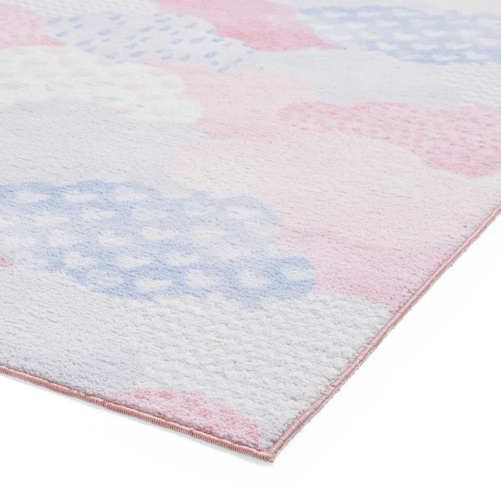 Catherine Lansfield Soft As A Cloud Pink Washable Rug 120 x 170cm - 80 x 150 Image 4