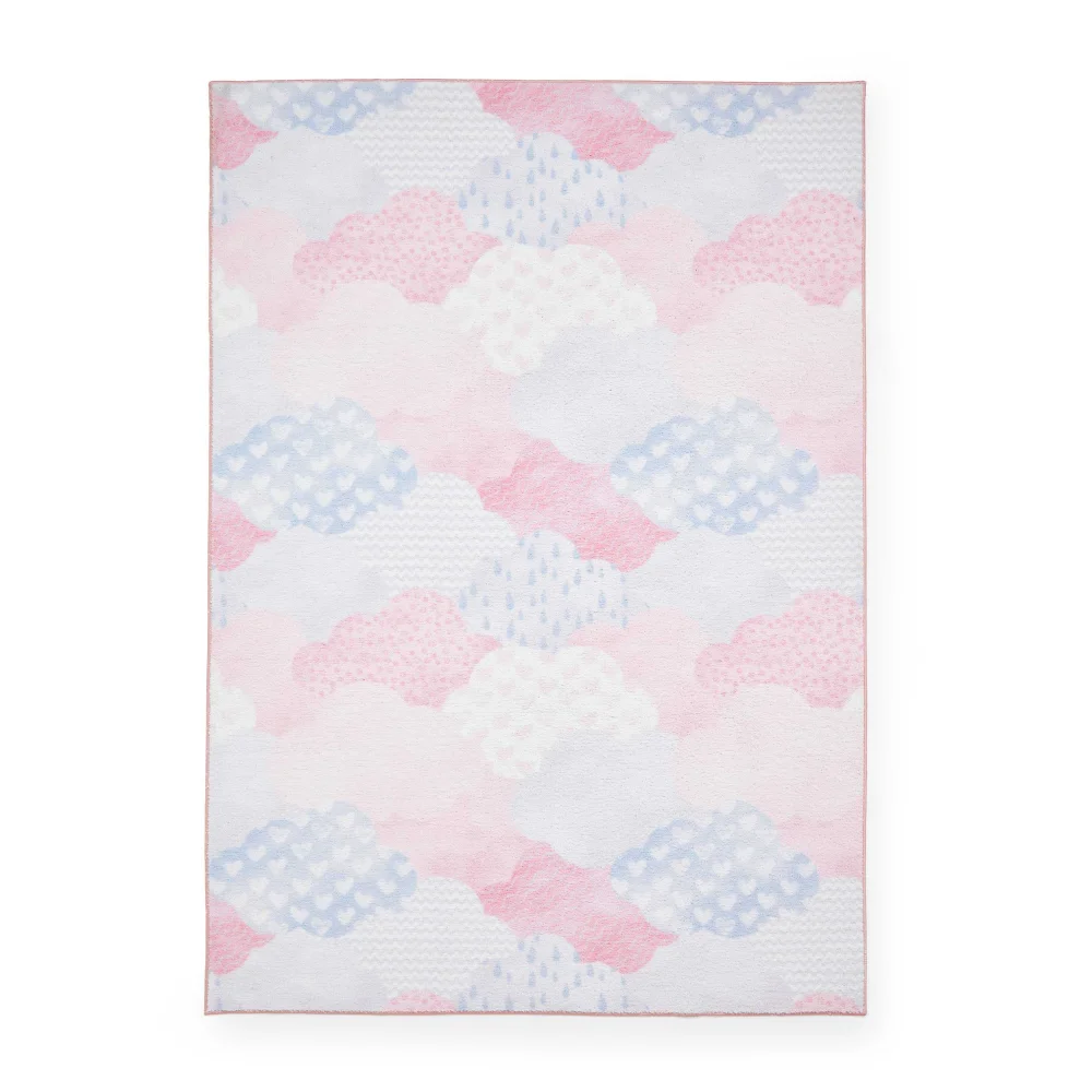 Catherine Lansfield Soft As A Cloud Pink Washable Rug 120 x 170cm - 80 x 150 Image 2