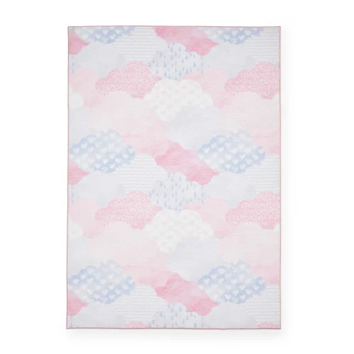 Catherine Lansfield Soft As A Cloud Pink Washable Rug 120 x 170cm - 80 x 150 Image 2