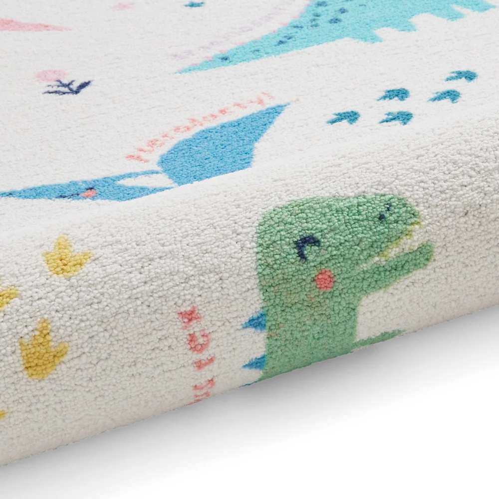Catherine Lansfield Dinosaur Friends Pink / Blue Washable Rug 80 x 150cm - 80 x 150 Image 5