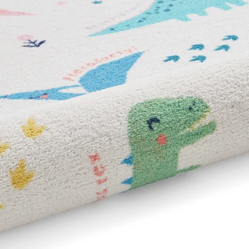 Catherine Lansfield Dinosaur Friends Pink / Blue Washable Rug 80 x 150cm - 80 x 150 Image 5