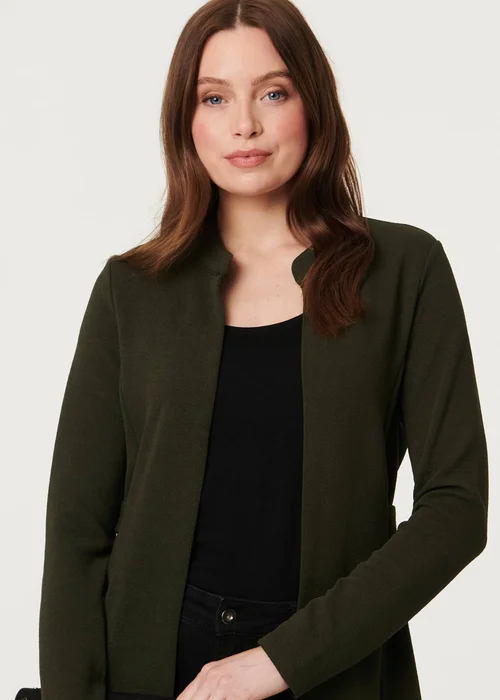 Izabel London Khaki Open Front Longline Coatigan - 12 Image 3