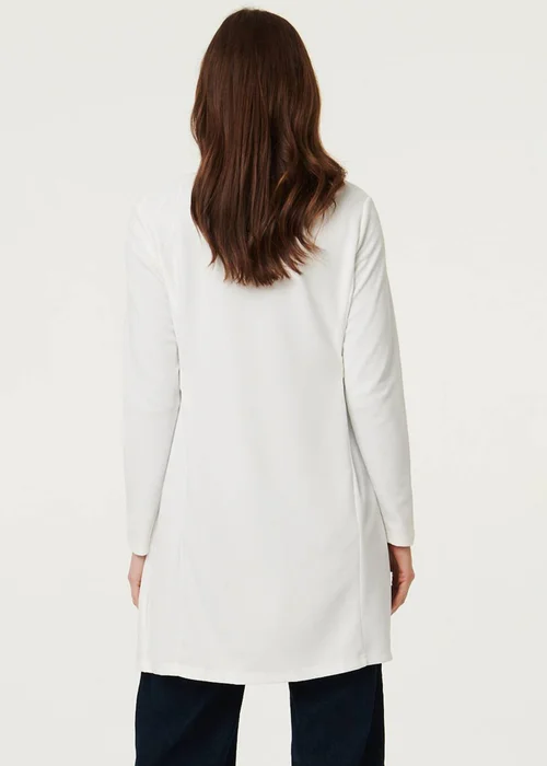 Izabel London White Open Front Longline Coatigan - 16 Image 2