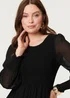 Izabel London Black Semi Sheer Layered Tiered Maxi Dress - 18 Image 3