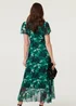 Izabel London Green Floral Semi Sheer Frilled Hem Maxi Dress - 14 Image 2