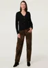 Izabel London Black Heart Textured Slim Long Sleeve Cardigan - 16 Image 4