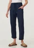 Izabel London Blue Drawstring Tie Front Relaxed Trousers - 10 Image 1