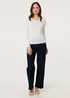 Izabel London White Long Sleeve Slim Scoop Neck Top - 18 Image 4