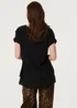 Izabel London Black Layered Hem Short Sleeve Tunic Top - 12 Image 2