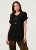 Izabel London Black Layered Hem Short Sleeve Tunic Top - 12 Image 1