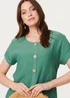 Izabel London Green Layered Hem Short Sleeve Tunic Top - 10 Image 3