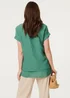 Izabel London Green Layered Hem Short Sleeve Tunic Top - 10 Image 2