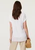 Izabel London White Layered Hem Short Sleeve Tunic Top - 10 Image 2