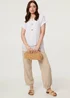 Izabel London White Layered Hem Short Sleeve Tunic Top - 10 Image 4