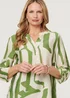 Izabel London Green Abstract 3/4 Sleeve Relaxed Tunic Blouse - 10 Image 3