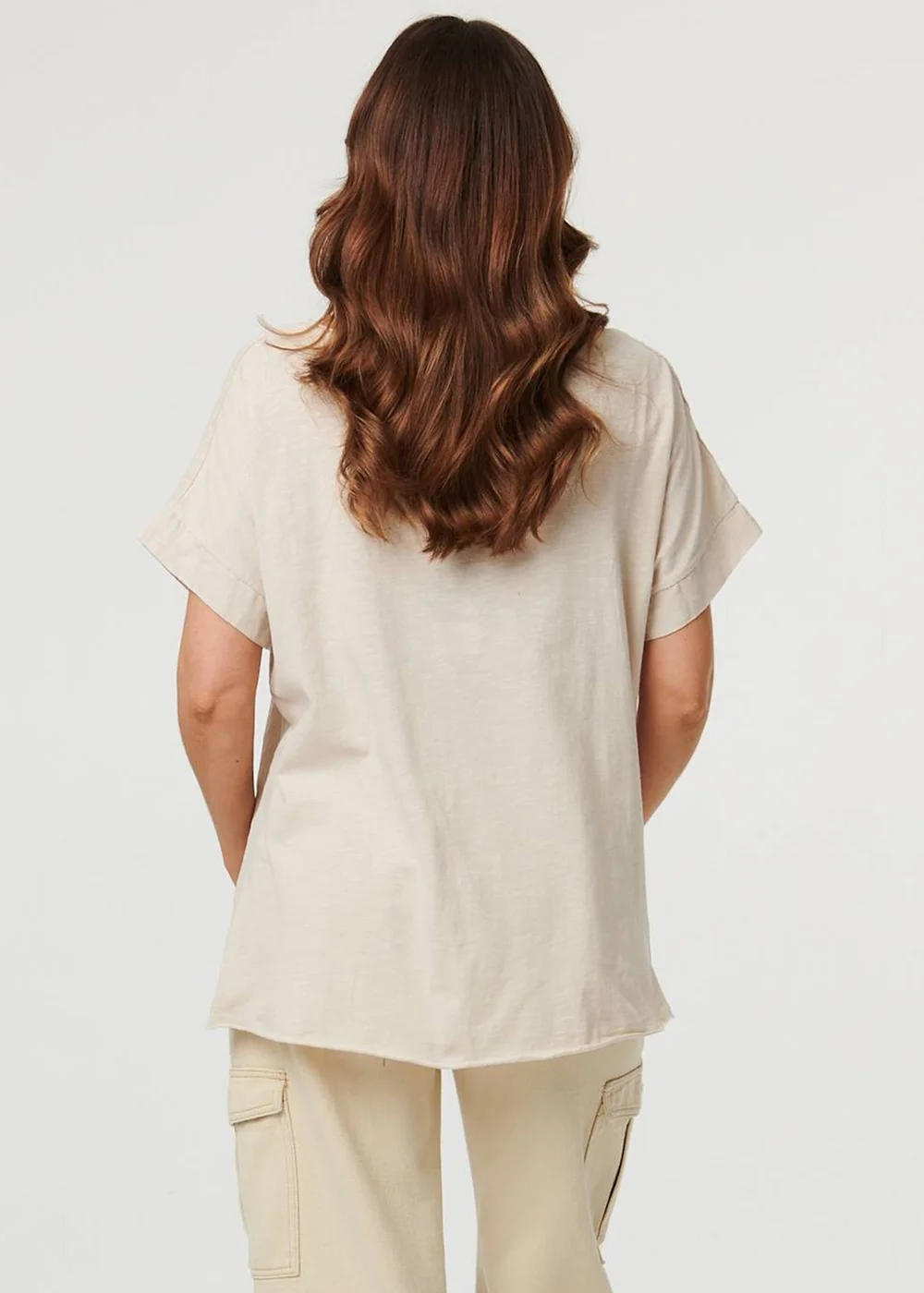 Izabel London Linen Floral Metallic Detail Short Sleeve Top - 16 Image 2