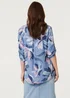 Izabel London Blue Sequin Trim Floral Relaxed Blouse - 8 Image 2