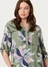 Izabel London Sage Sequin Trim Floral Relaxed Blouse - 10 Image 3
