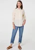Izabel London White Embroidery Textured Long Sleeve Shirt - 10 Image 4