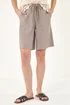 Roman Taupe Drawcord Detail Pocket Stretch Shorts - 16 Image 4