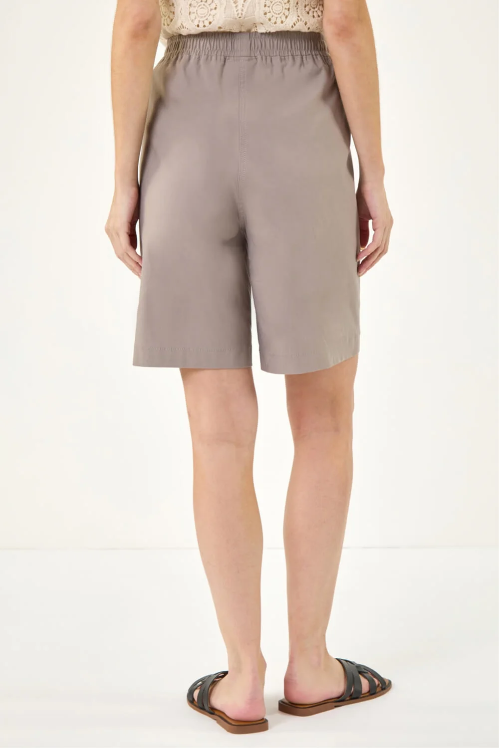 Roman Taupe Drawcord Detail Pocket Stretch Shorts - 16 Image 3
