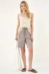 Roman Taupe Drawcord Detail Pocket Stretch Shorts - 16 Image 2