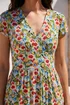 Roman Blue Floral Print Tea Midi Dress - 14 Image 4