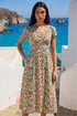 Roman Blue Floral Print Tea Midi Dress - 14 Image 2