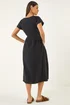Roman Black Linen Look Button Midi Dress - 14 Image 3
