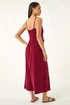 Roman Wine Petite Crochet Contrast Midi Dress - 14 Image 4