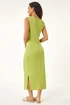 Dusk Lime Textured Ruched Midi Dress - 18 Image 3