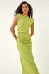 Dusk Lime Textured Ruched Midi Dress - 18 Image 1