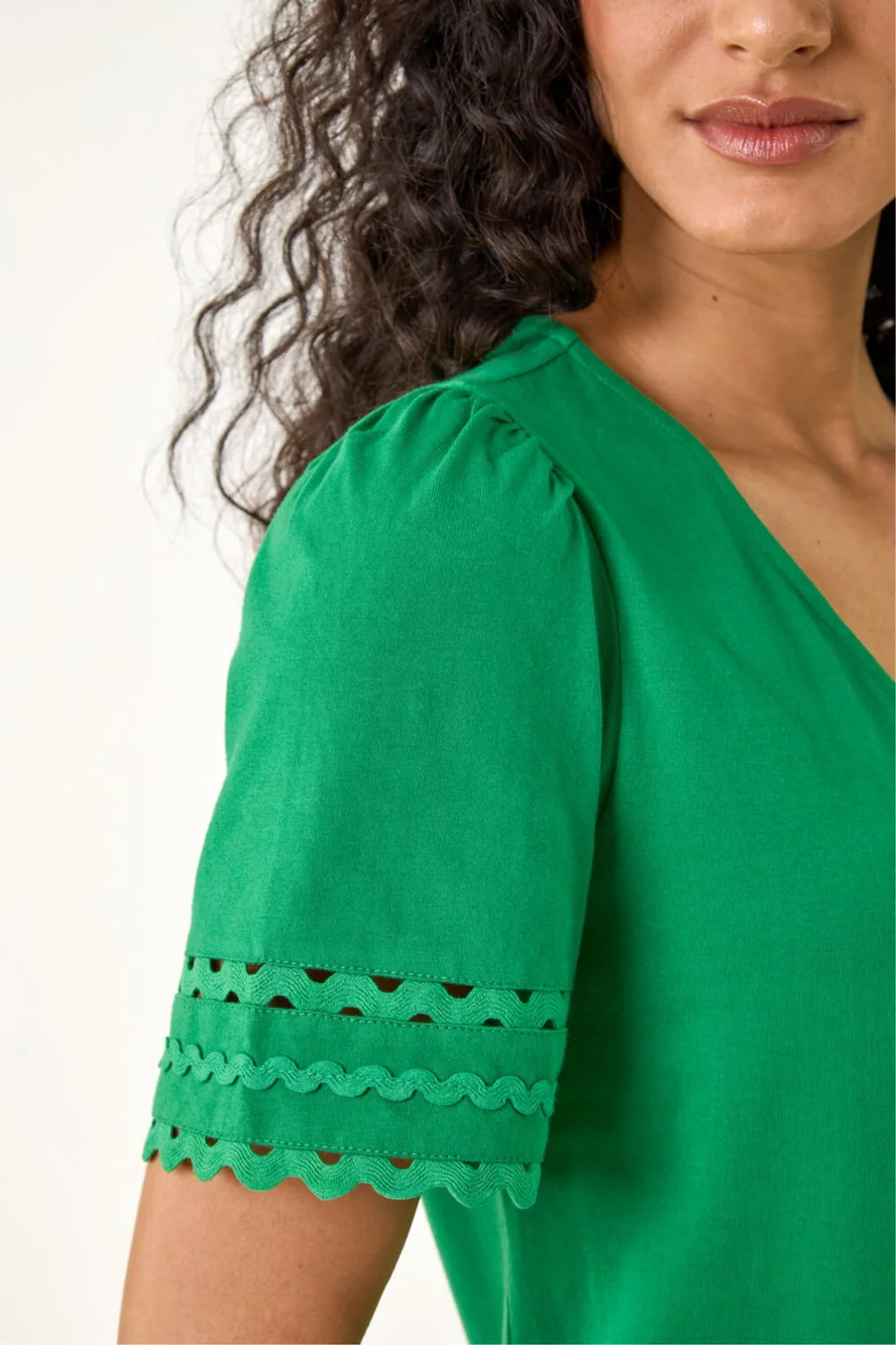 Dusk Green Ric Rac Trim T-Shirt - 16 Image 4