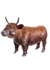 Premier Decorations Standing Highland Cow Metal Garden Sculpture 38cm - One Size Image 1