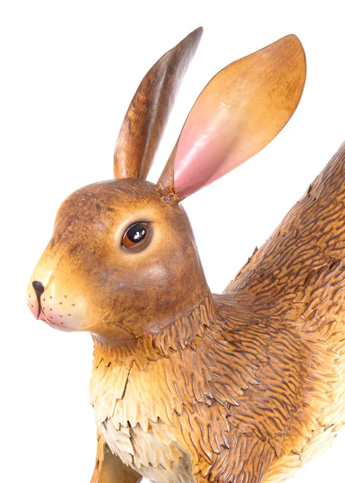 Premier Decorations Running Hare Metal Garden Sculpture 53cm - One Size Image 2