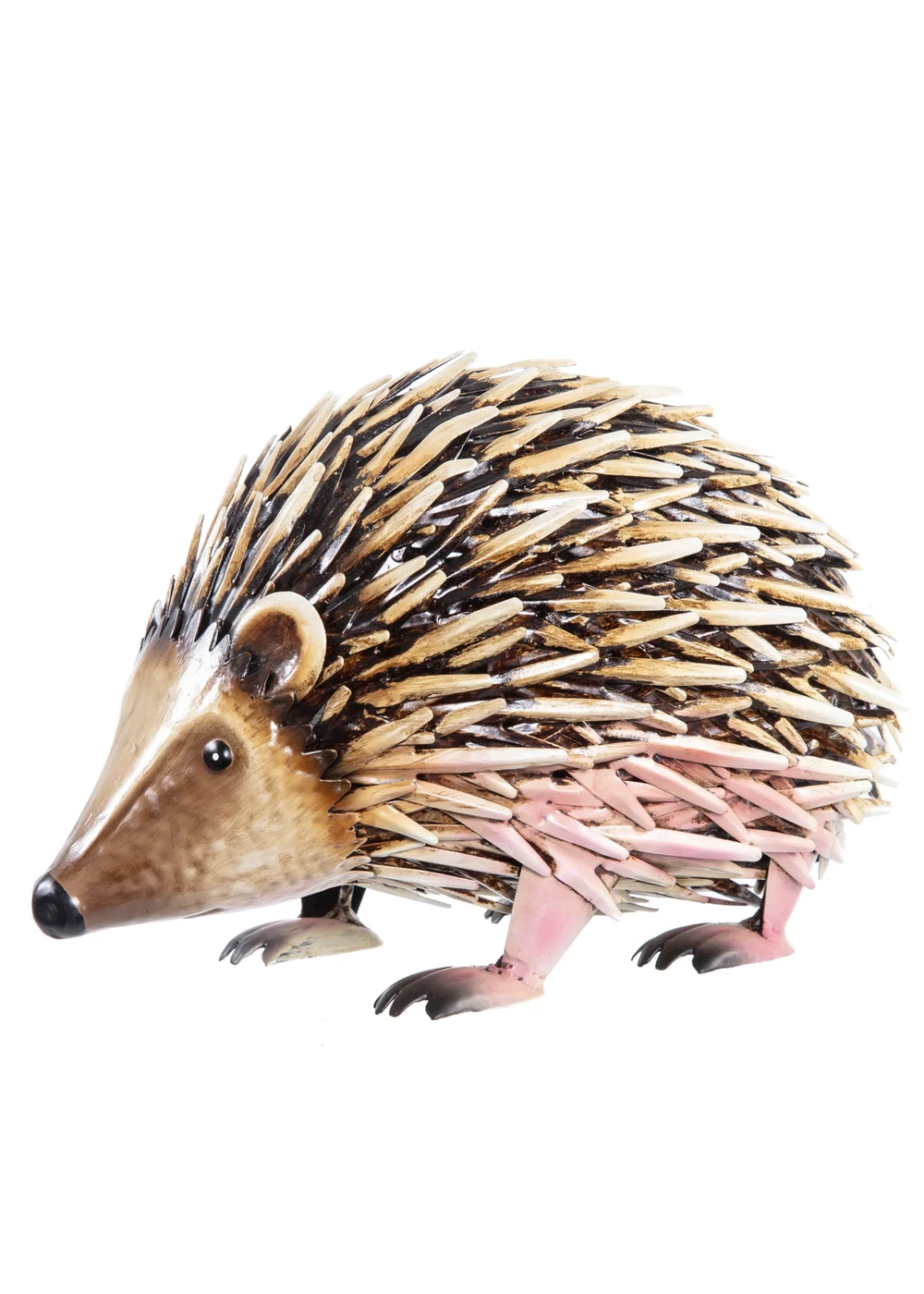 Premier Decorations Crawling Hedgehog Metal Garden Sculpture 27cm - One Size Image 1