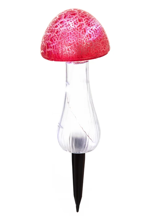 Premier Decorations Solar Toadstool Garden Stake with 10 White LEDs - One Size Image 2